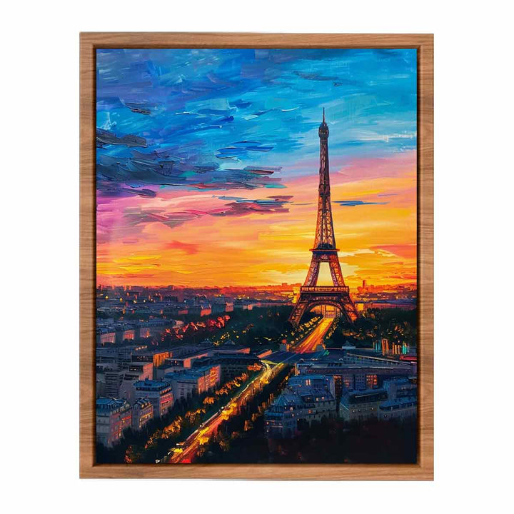 Eiffel Tower Painting framed Print