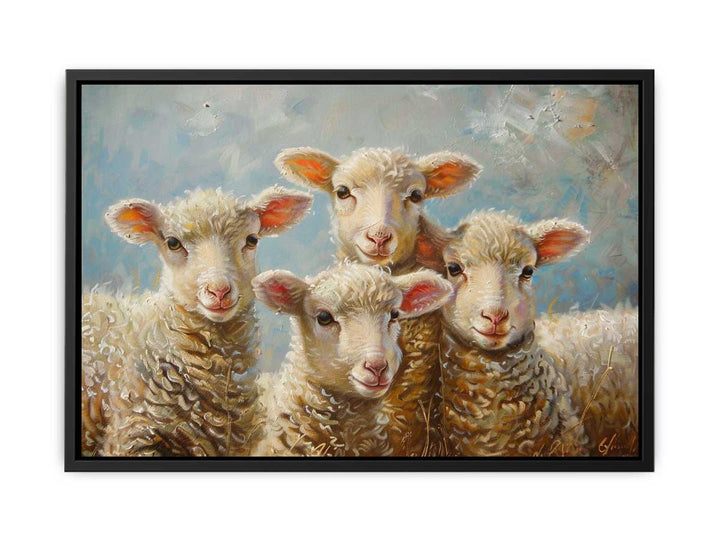 Baby Sheeps Painting