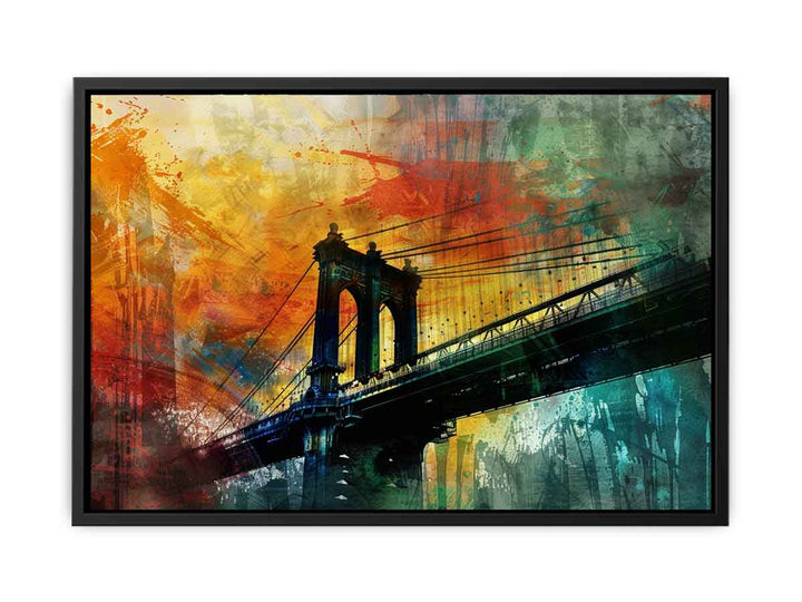 City Bridge Abstract Painting