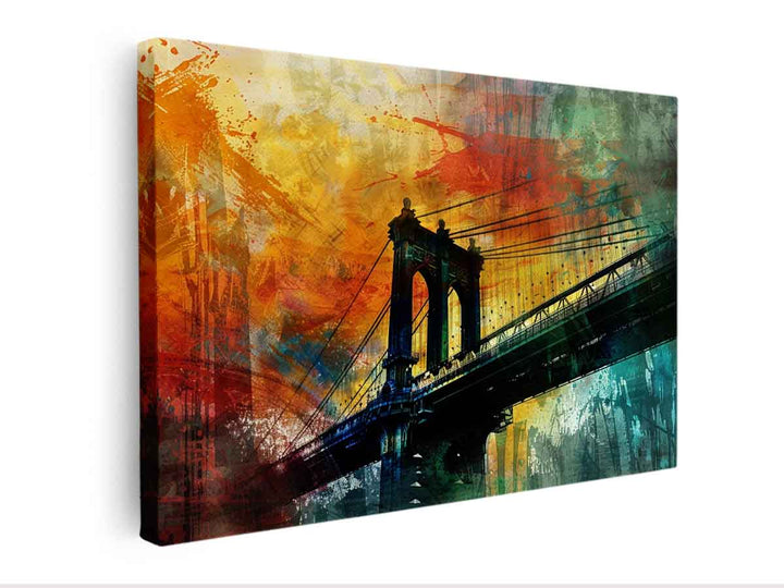 City Bridge Abstract canvas Print