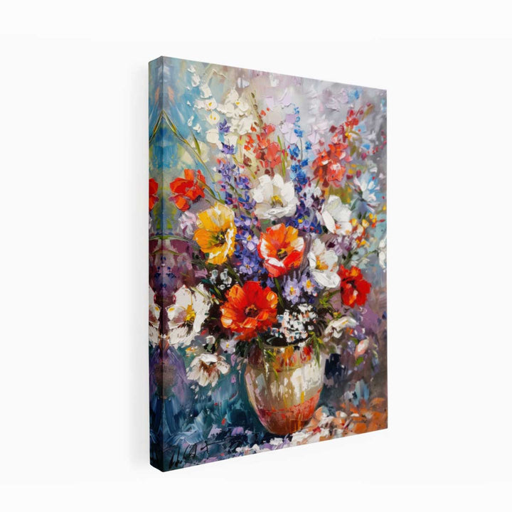 Flowers Knife Painting canvas Print