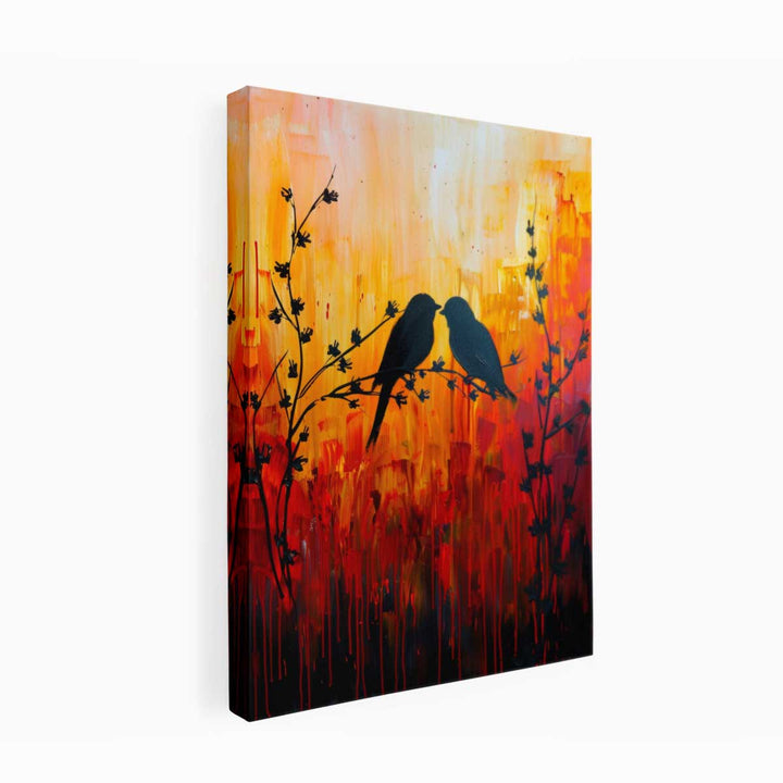 Love Birds  Painting canvas Print