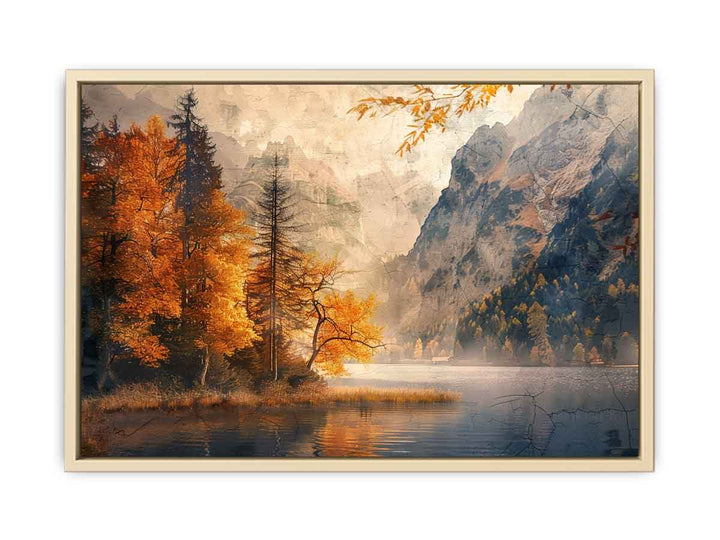 Mountain River   Painting framed Print