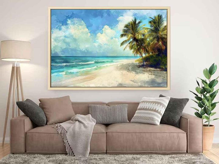 Beach Art  Painting canvas Print