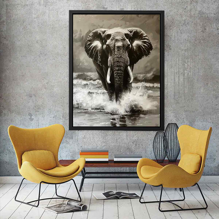 Elephant Painting canvas Print