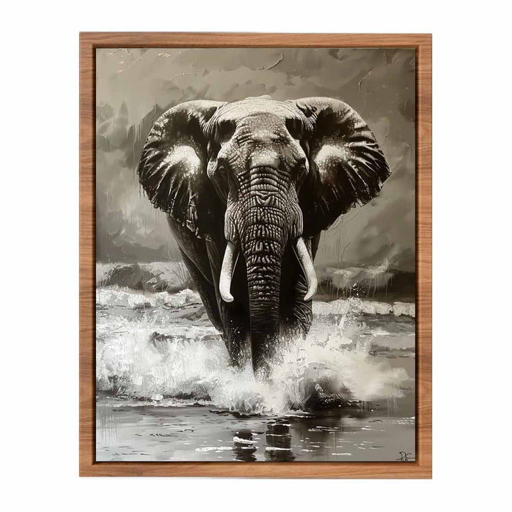 Elephant Painting framed Print