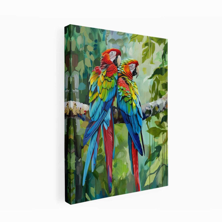 Parot Love Birds  canvas Print