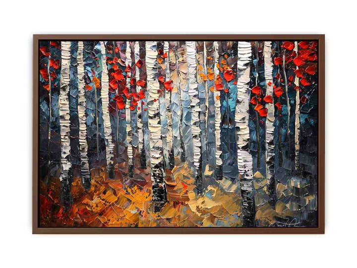 Birch Tree Knife Art Painting  Art Print