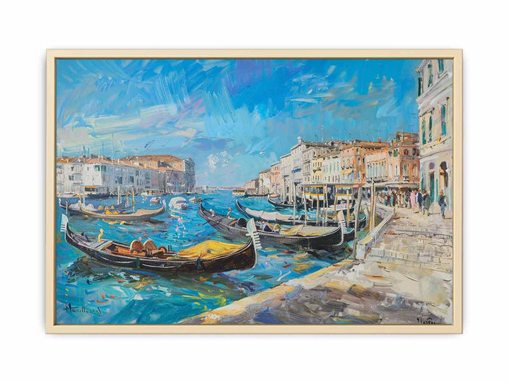 Knife-Sea-Art-Boat-Painting Framed Print