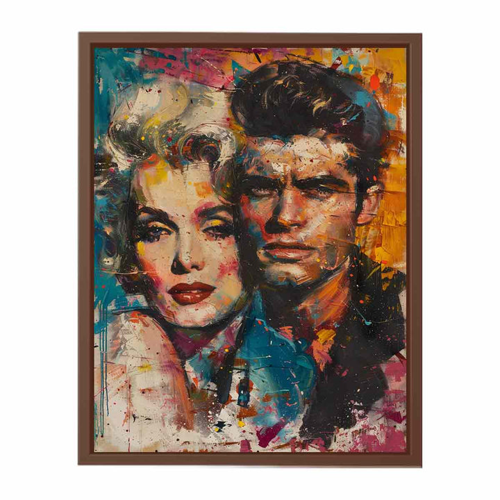 Marilyn Monroe and James Dean Painting  Art Print