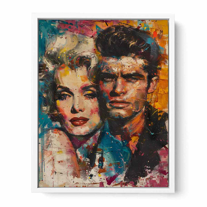 Marilyn Monroe and James Dean Painting Canvas Print