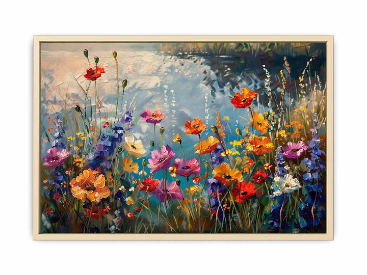 Wild Flowers Painting  Framed Print