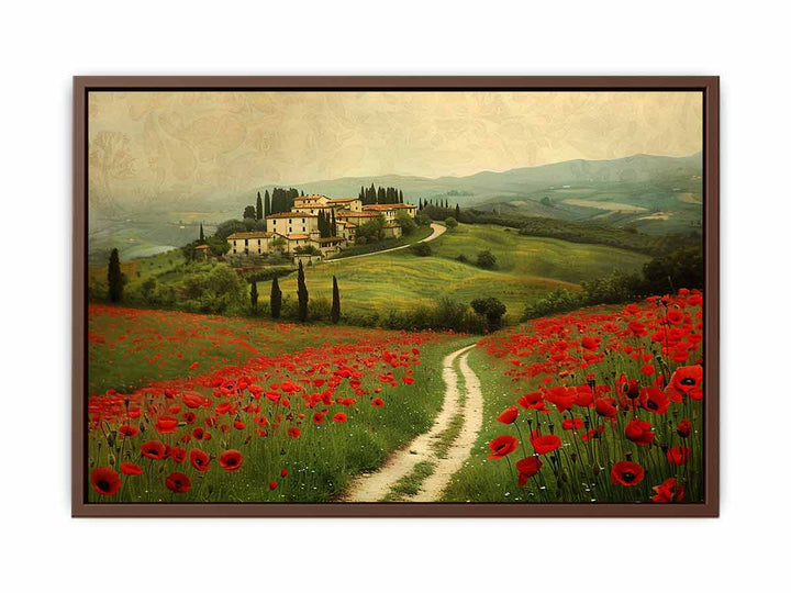 Beautiful Field Of Poppies   Art Print