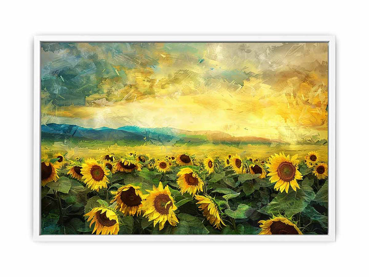 Sunflower Field Oil Painting Canvas Print