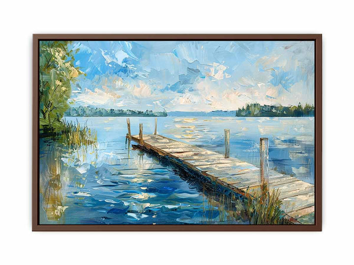 Lake Dockscape Art  Art Print