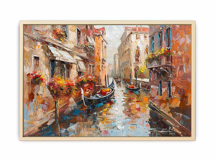 Venice Canal Gondola Ride Framed Print