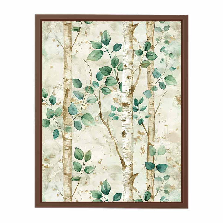 Birchtree Watercolor Painitng   Art Print