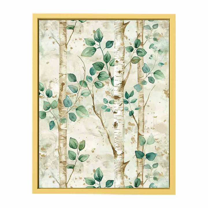 Birchtree Watercolor Painitng   Poster