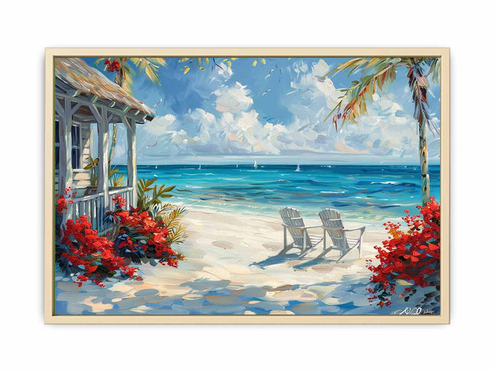 Island Cottage Framed Print