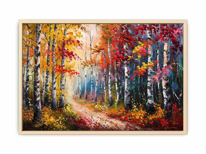 Red Forest Framed Print