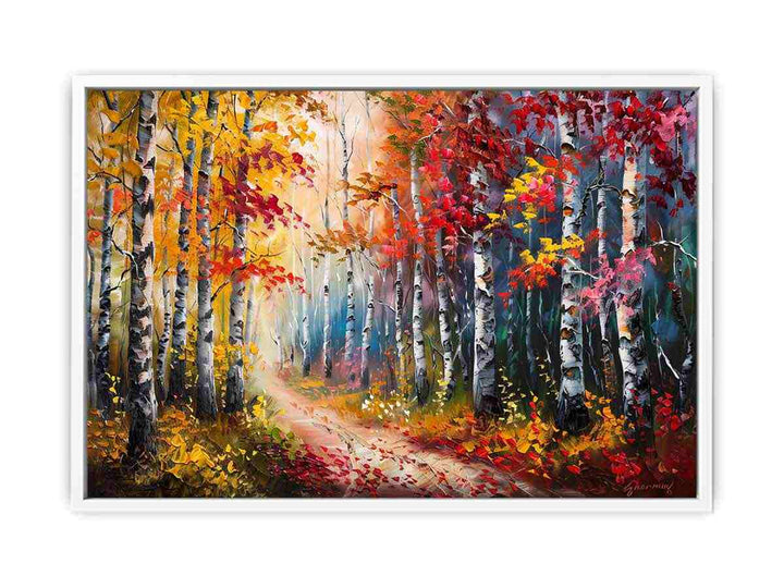 Red Forest Canvas Print