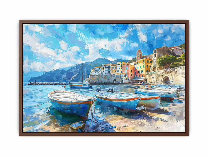 Boats On The Shore  Art Print