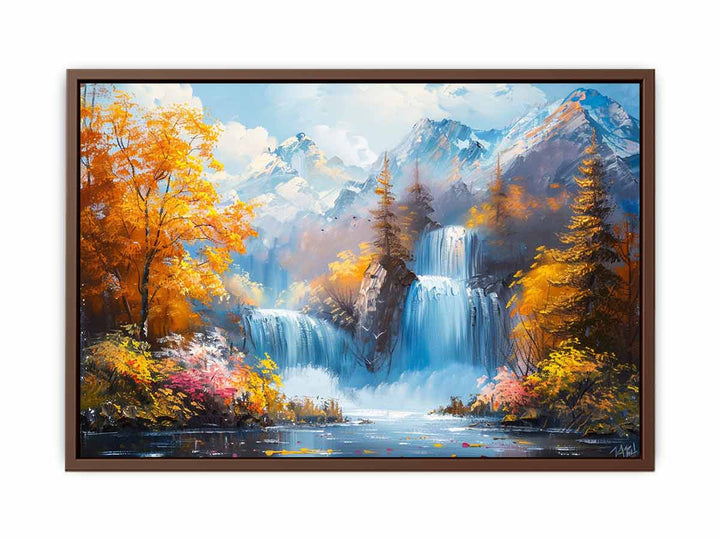 Waterfall Landscape  Art Print