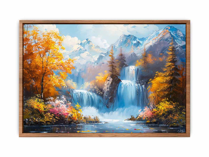 Waterfall Landscape  Painting