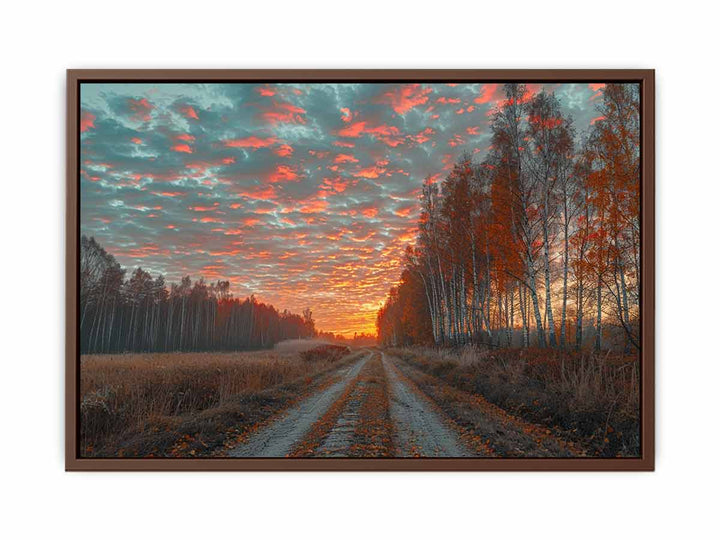 Autumn sunset  Art Print