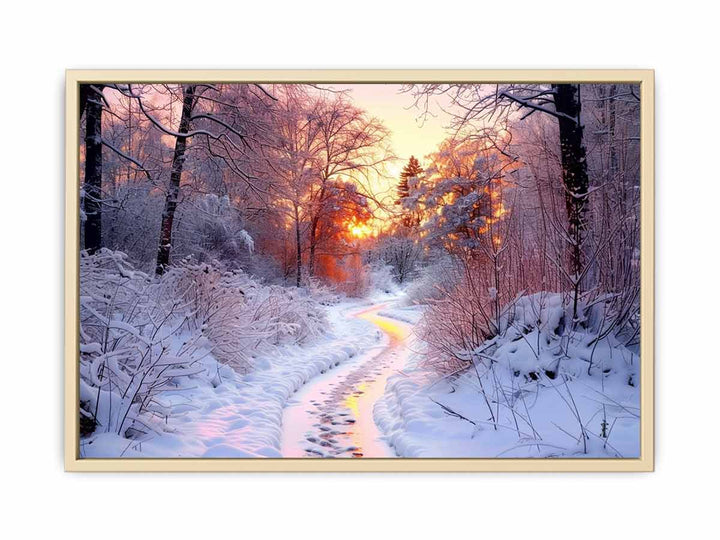 Snow River Framed Print