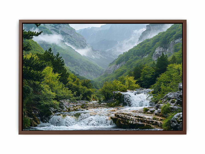 Valley Waterfall  Art Print