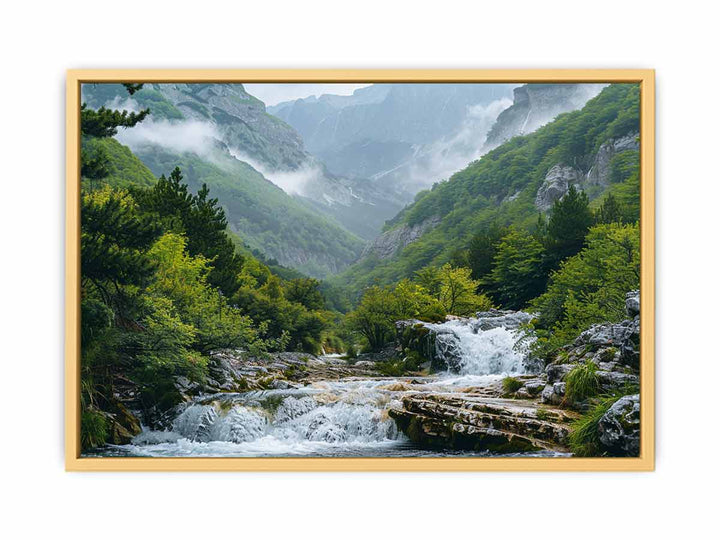 Valley Waterfall  Poster