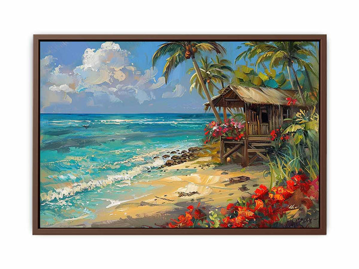 Beachside House  Art Print