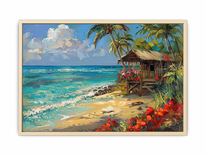 Beachside House Framed Print