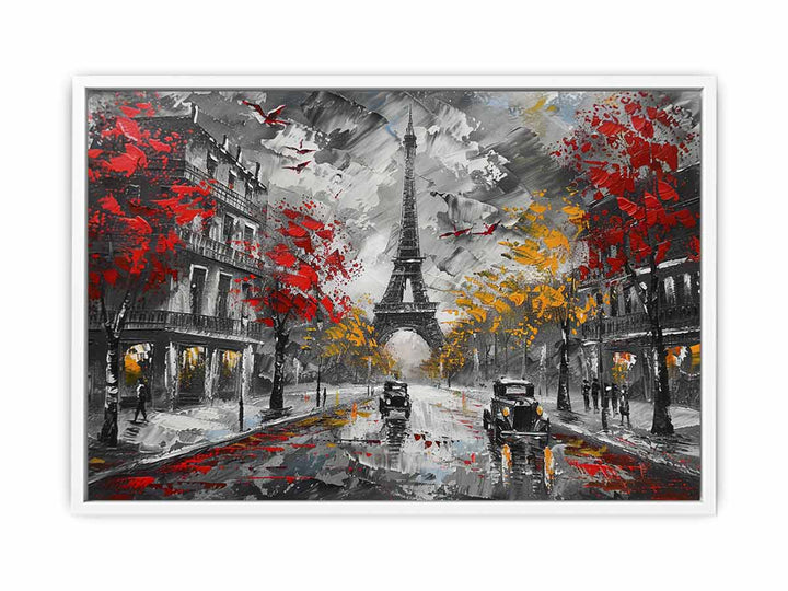 Eiffel Tower Paris Street Canvas Print