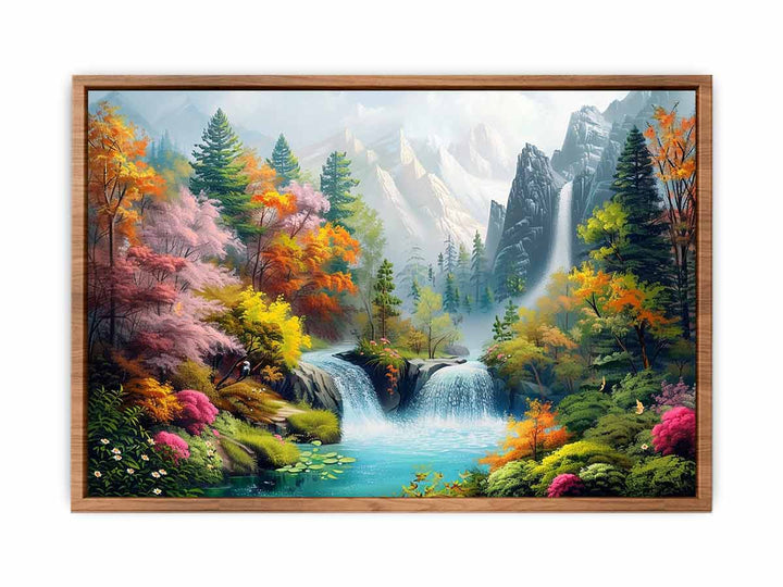 Beatifull  Waterfall  Painting