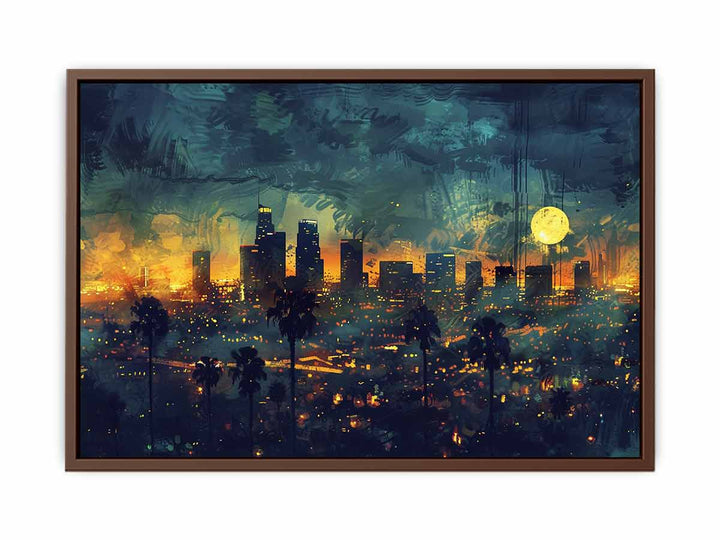 Los Angeles At Night  Art Print