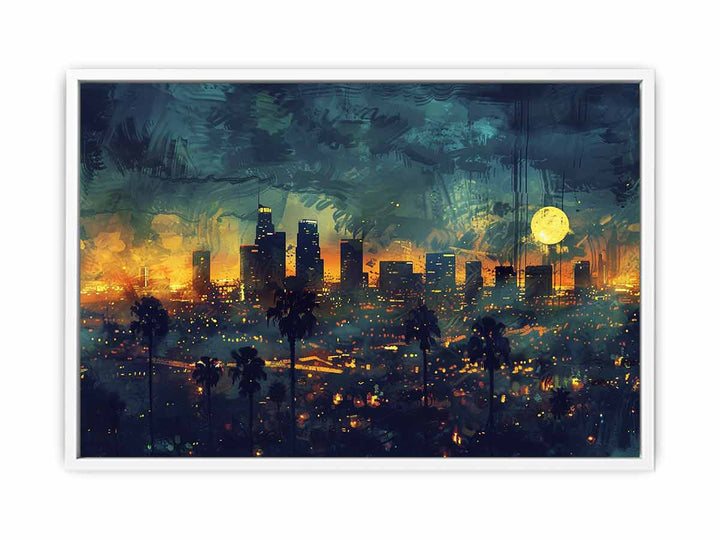 Los Angeles At Night Canvas Print