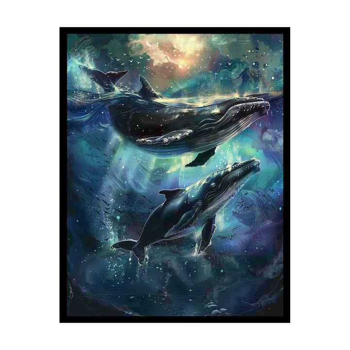 Whale Couple Painting  