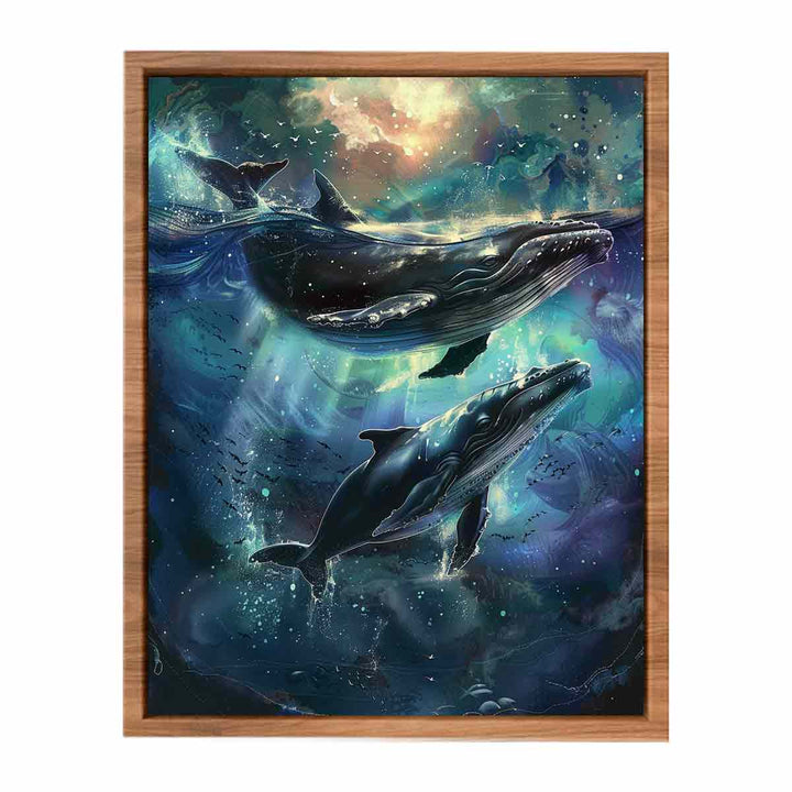 Whale Couple Painting