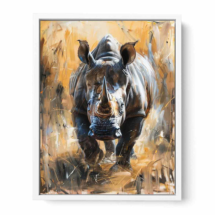 Rhino Painting  Canvas Print