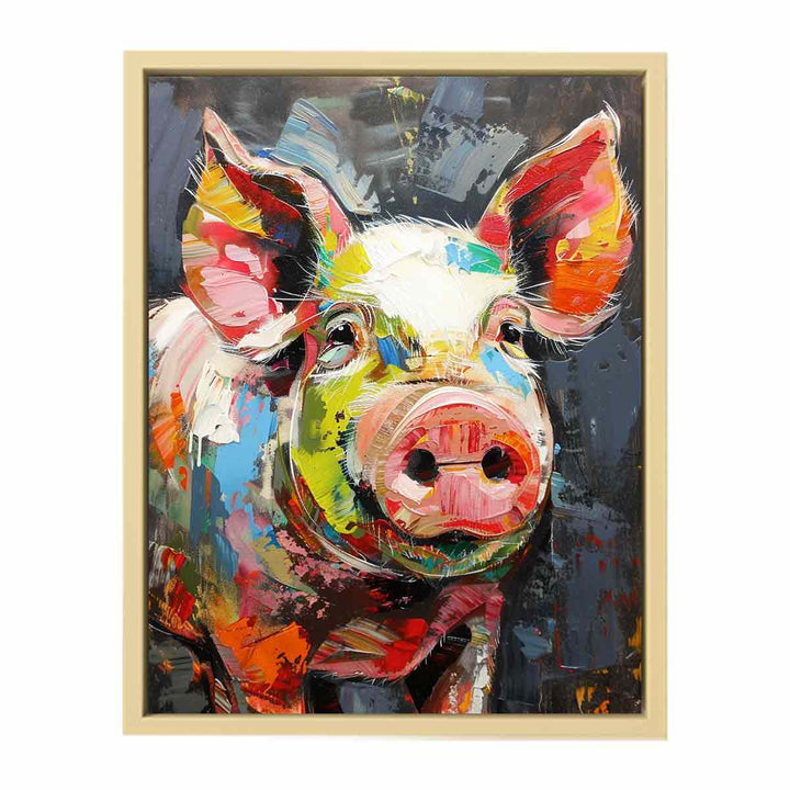 Pig Painting  Framed Print