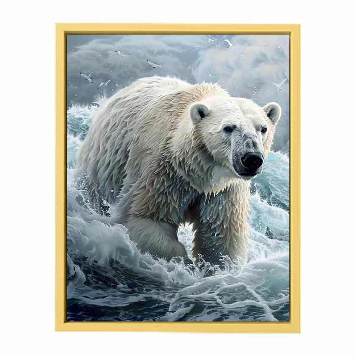 Polar Bear Painting   Poster