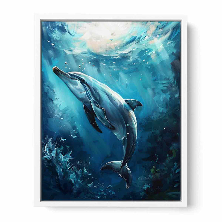 Dolphin Painting Canvas Print