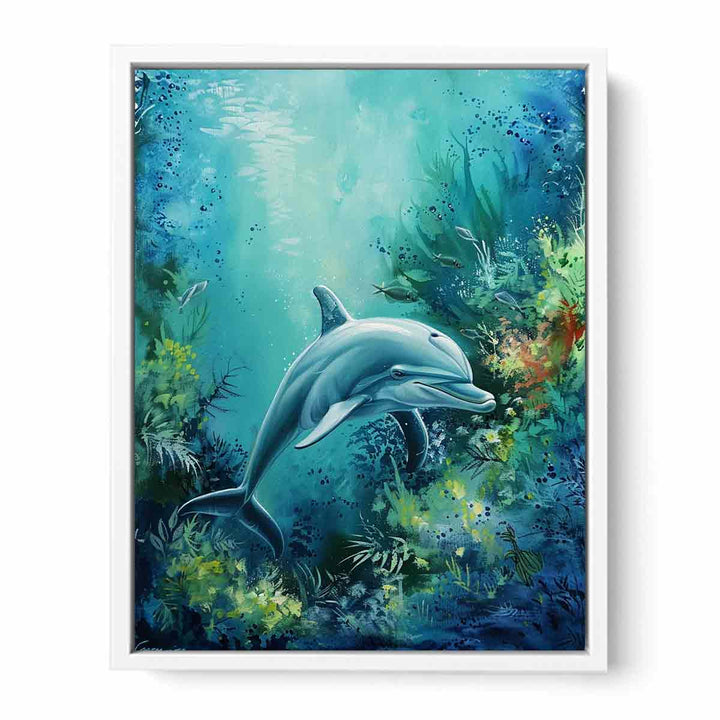 Dolphin Painting Canvas Print