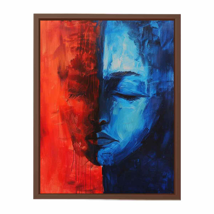 Blue Red Art Painting  Art Print