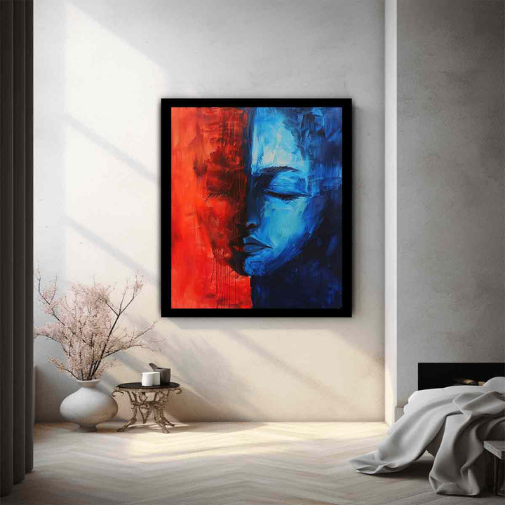 Blue Red Art Painting 