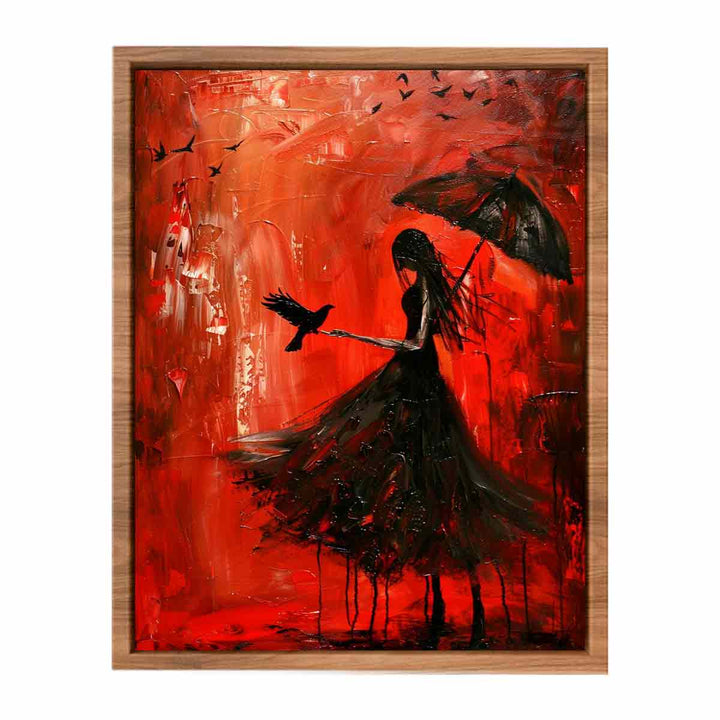 Red Black Art Painting