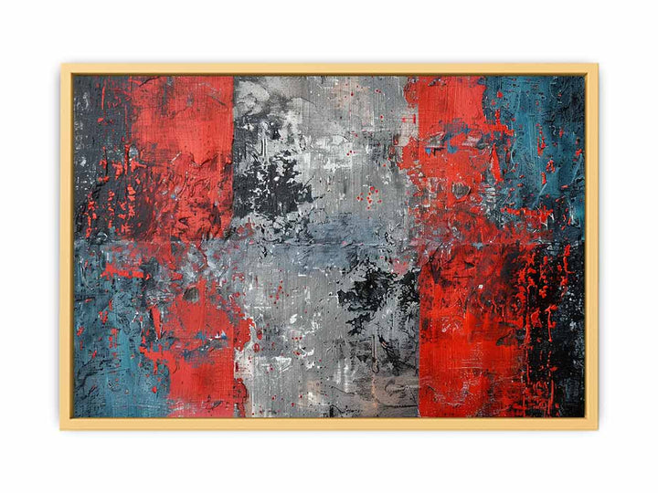 Red Blue Abstract Art  Poster