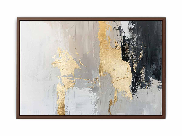 Black Gold Abstract  Art Print